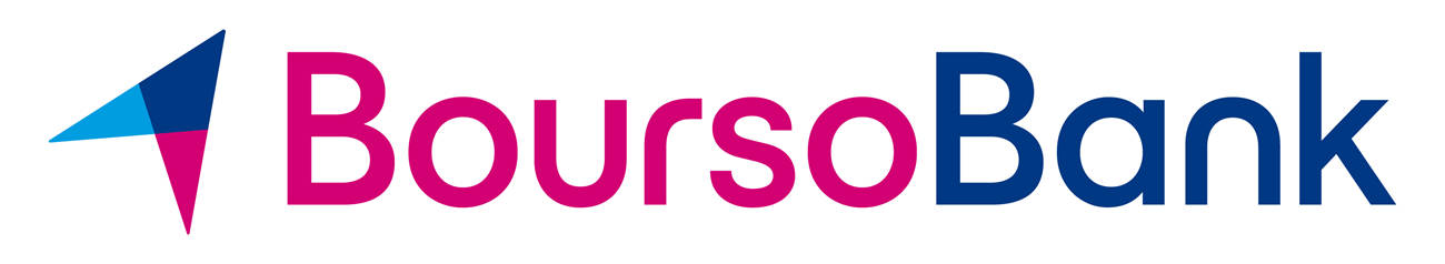 logo boursobank rose et bleu