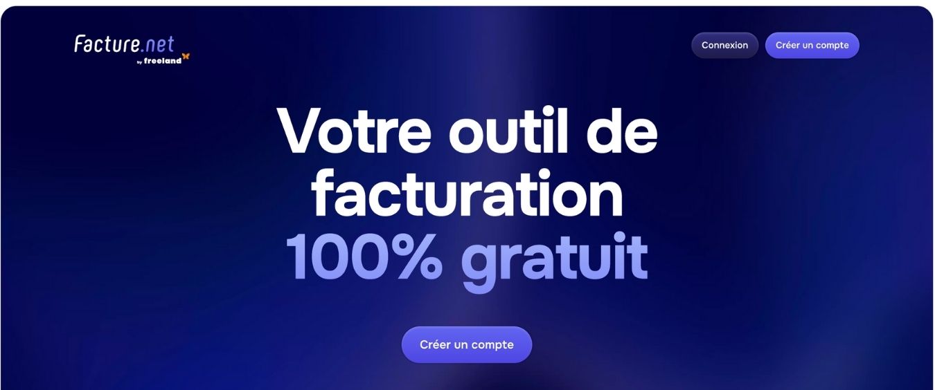 Interface du logiciel de facturation gratuit facture.net