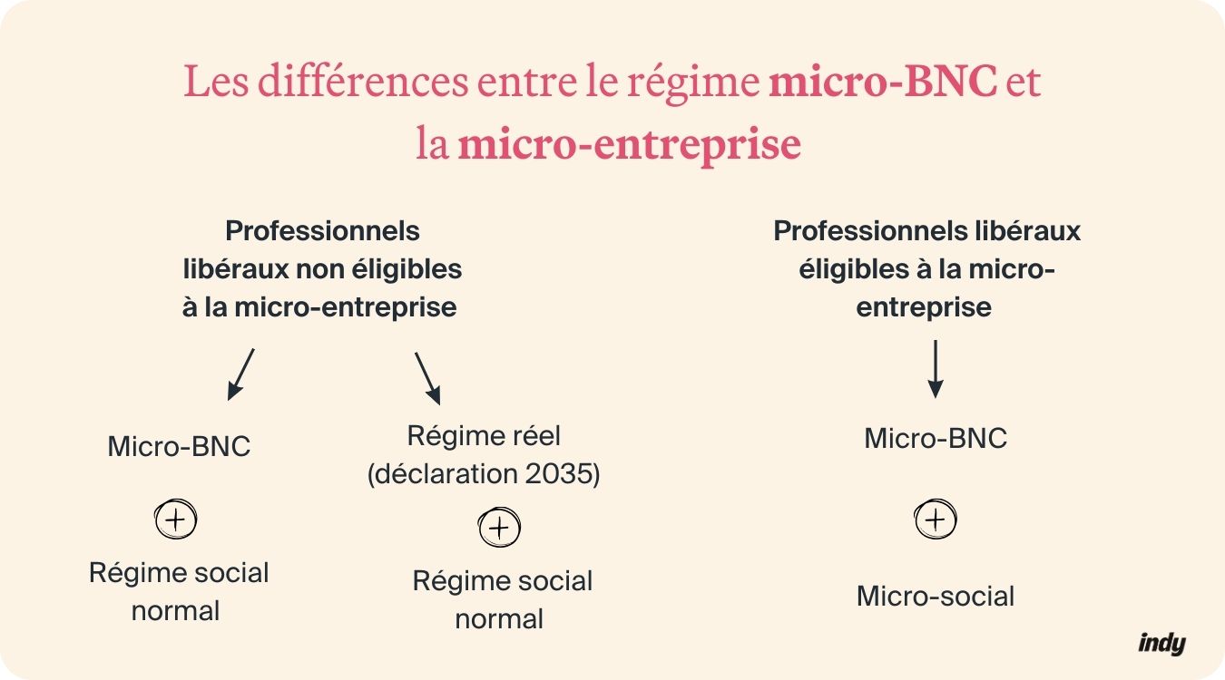 Les différences entre le régime micro-bnc et auto-entreprise : notre schéma 